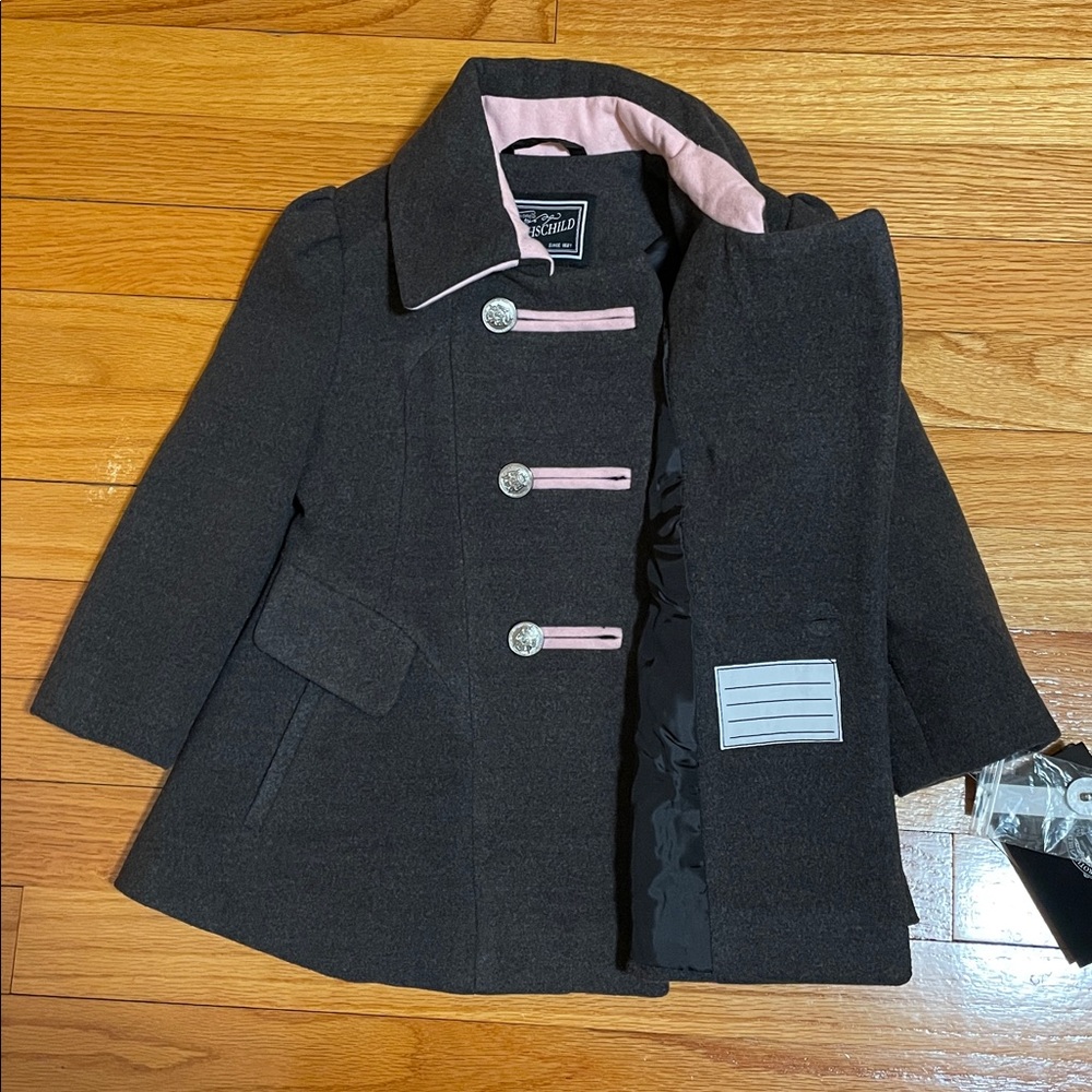 NWT Rothschild Bandmaster Coat with Beret Charcoal Kids Size 2T - Picture 8 of 10